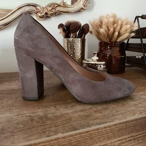 Gray Suede Heels